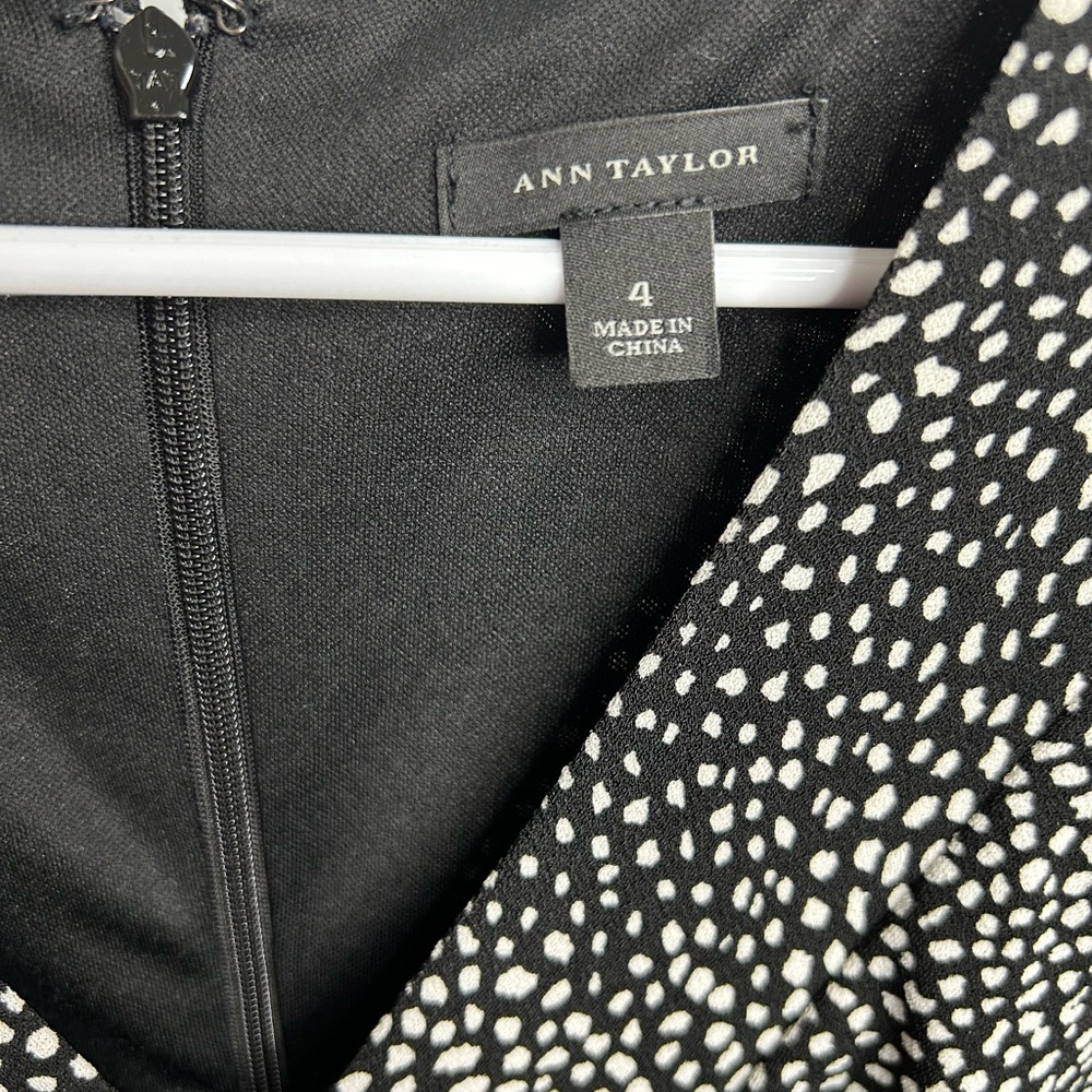 Stylish business casual Ann Taylor Black and White Dress - Picture 3 of 3